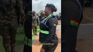 Beautiful Ghana Police Woman on duty at John Kumah One Week Celebration
