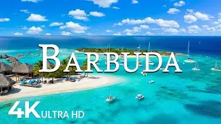 FLYING OVER BARBUDA (4K UHD) &ndash; Soothing Music Along With Beautiful Nature Video - 4K Video ULTRA HD