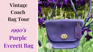 Vintage Coach Bag Tour | 1990's Purple Everett&nbsp;Bag | shop.cristinamoda.com