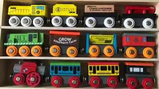 Orbrium Wooden Train Cars Collection with other sets