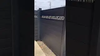 Modern Matching Composite and Aluminum Gate + Fence | Greenwood Fence Composite + Aluminum System