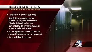 Teen arrested in connection to Fort Smith, Arkansas school bomb threat