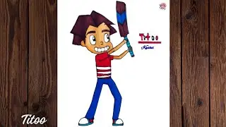 How to draw Titoo step by step l Titoo cartoon drawing l Titoo drawing tutorial
