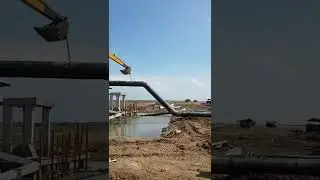 Pemasangan Pipa HDPE DN710mm Brand Vinilon ke Coloum Pipe Temporary Pump PIK 3