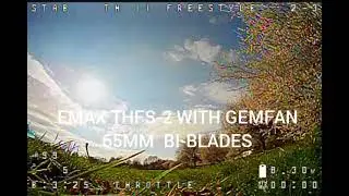 EMAX THFS-2 WITH HQ 65MM BI-BLADES TEST FLIGHT.