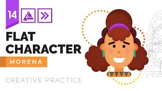 Flat Character: Morena 👩🏽 | Affinity Designer