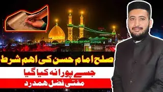 Sulah imam Hasan Ki Aham Shart | Waqiya Karbala Ku Howa ?Mufti Fazal Hamdard
