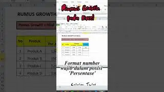 Rumus Growth pada Excel #tutorialexcel #tutorialexcelpemula