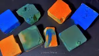 Colourful Dyed Gym chalk Crumbling #oddlysatisfying #gymchalkcrush #asmrsounds #stressrelief #asmr
