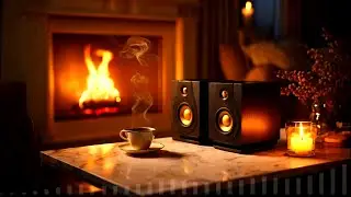 Coffee Vibes &bull; Golden Fireplace Harmony and Soft Reflections &bull; Cozy Glow Jazz