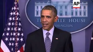 President Barack Obama urged protesters to be peaceful following a grand jury's decision not to indi