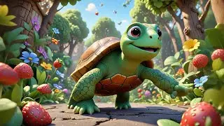 Tutu Turtle Eats a Strawberry | Fun Fruit Song for Kids | Healthy Eating Rhyme