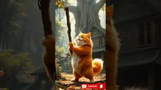 ai cat animated video| the orange cat saved her kittens| fox and orange cat funny video | #funny #ai