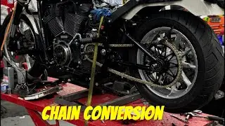 Переделка цепной передачи на моём мотоцикле Harley Davidson Low RIDER ST.