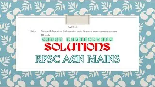 RPSC AEN MAINS CIVIL PAPER 2 20 MARKS SOLUTIONS