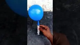 How to make a syringe air pump ballon machine #shorts
