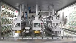 Multihead weigher with automatic cup filling and sealing machine