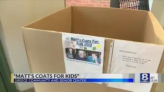 Coat giveaway for children in Greece