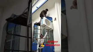 Daikin Split AC outdoor installation #ziyaul #trending #viral #ashortaday #shorts #Installation