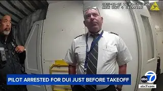 Bodycam video shows pilot arrested for DUI in cockpit ahead of flight