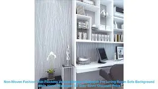 Non-Woven Fashion Thin Flocking Vertical Stripes Wallpaper For Living