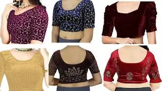 💕💥Most Stylish Velvet Blouses with Stunning Designs