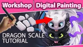 How to Draw Dragon Scales - Digital Painting Workshop