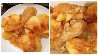 Bouillon de poulet avec pomme de terre