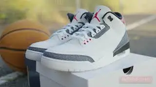 Up close : Nike Air Jordan 3 Retro SE : White Fire Red Black : Denim 2020