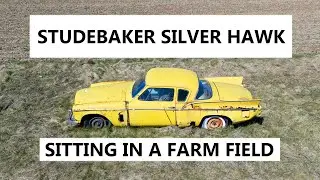 Studebaker Silver Hawk, Vintage Car Sitting in a Farm Field