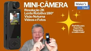 Mini C&acirc;mera Port&aacute;til 2K - Esportes e Seguran&ccedil;a