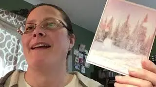 Wrapped in Christmas card using Evergreen forest 3-D embossing folder and Feels like frost DSP.