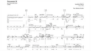 Berio - Sequenza III (score) [HD]
