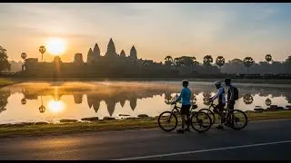 Fresh morning cycling at Angkor National Park