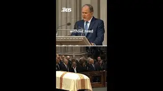 Former President George W. Bush speaks at Dick Cheney&rsquo;s funeral