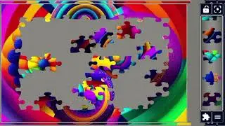Hypnotic Rainbow Whirlpool 🌀🌈🧩 beautiful jigsaw puzzle 🧩@jigsawpuzzle45 