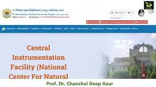 Central Instrumentation Facility NCNR Pt RSSU Raipur CG #saiedupharmaa
