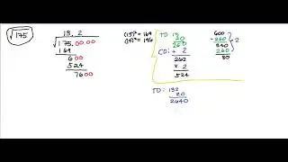 Solving Squareroot Manual method