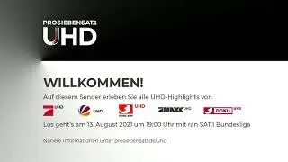 Pro7Sat.1 UHD (Prosiebensat.1 UHD) - Infocard / Astra 19E / 09.08.2021