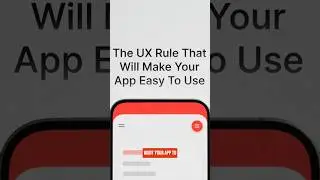 The UX Rule That Makes Any App Instantly Easier to Use. #UXDesign