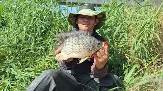 net fishing in village river || Unique Net Fishing in River Part 1