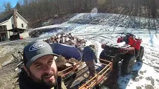 ATV Trailer-Cutting Firewood-Stihl MS461