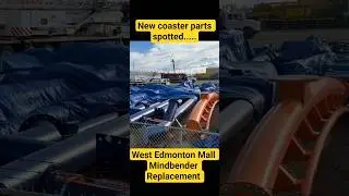 New ride parts are spotted in a yard in Edmonton Alberta #westedmontonmall #rollercoaster #rides