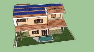 solar rooftop 3D Animation