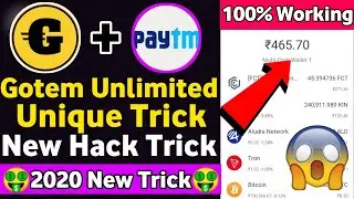 Gotem Airdrop Unlimited Trick | Free Bitcoin | Free Paytm Cash | Refer Script Today |