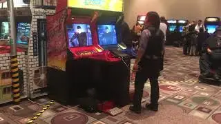 SocalGamingExpo 2019 Time Crisis 2 player who&rsquo;s got some mad dodging skills