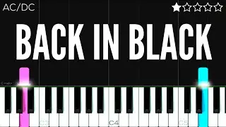 AC/DC - Back In Black | EASY Piano Tutorial