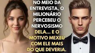 No meio da entrevista, o MILIONÁRIO percebeu o nervosismo dela… e o motivo mexeu com ele mais do que