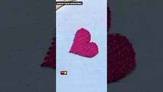 beautiful heart embroidery on sweater#stitch#embroidery#diy#success#stitchtricks#embroiderypattern#y