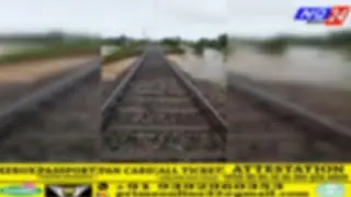 The railway track at Kamareddy has been washed away by flooding, forcing suspension of all